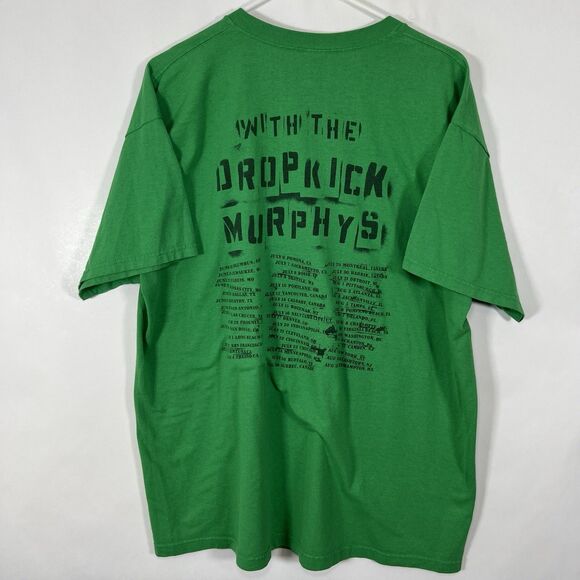 Dropkick Murphys Kiss Me Im Shi*faced Tour T Shirt Adult Size XL Green FOTL Best - Picture 2 of 8